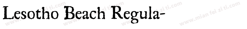 Lesotho Beach Regula字体转换